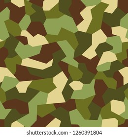 Camouflage geometric texture seamless pattern. Abstract modern military and hunting camo endless ornament background. Vector illustration.