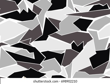 Camouflage with geometry.
camouflage for printed on the product.
seamless camouflage graphic for digital print
seamless vector camouflage pattern.