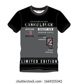 CAMOUFLAGE GRAPHIC T SHIRT DESIGN 