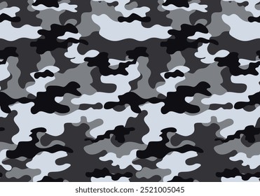 
camouflage gray background, military fabric texture, seamless vector print pattern