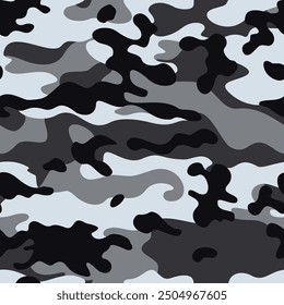 camouflage gray background, modern vector pattern, stylish print