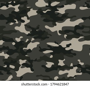 
Camouflage gray pattern background vector illustration. gray style texture for printing.