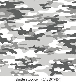 
Camouflage gray pattern military seamless vector on print