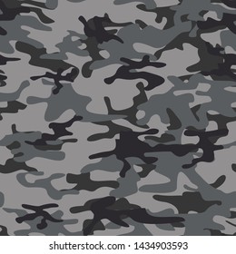 Camouflage gray seamless modern pattern.