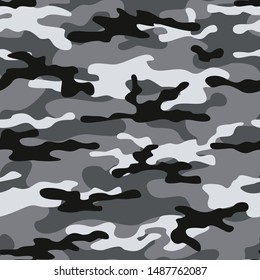 
camouflage gray seamless print pattern. military texture.