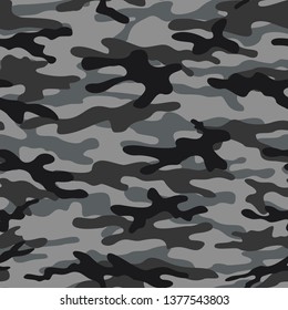 
camouflage gray seamless vector background