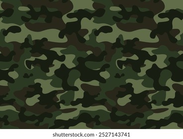 
padrão escuro verde camuflagem, fundo sem costura do exército, ilustração vetorial para impressão, design de caça florestal