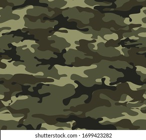 Camouflage is green. Modern. Seamless pattern. camo. Print.Vector