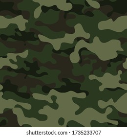 
Camouflage green seamless pattern. Military pattern. Print. Vector modern