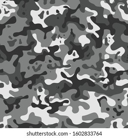 Camouflage grey seamless pattern.Army texture.Military background.Modern design.Vector