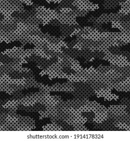 Premium Vector  Army camouflage texture, black and gray. vector  illustration
