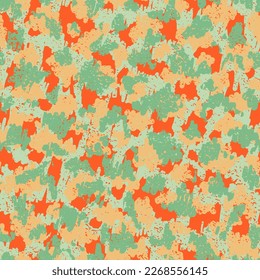 Camouflage Hunting Purple Seamless Abstract Vector Backdrop. Blue  Seamless Pattern. Black Seamless Doted Graphic Background. Red Repeated Doddle Vector Wrapping.