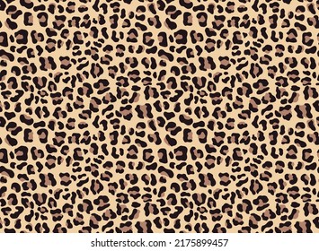 Camouflage leopard print animal pattern trendy cat seamless pattern on textile