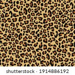 
Camouflage leopard vector seamless pattern yellow background stylish print