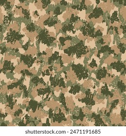 Camouflage Man Khaki Repeated Military Vector Pattern. Brown Seamless Color Graphic Wallpaper. Green Seamless Circle Graphic Print. Beige Camouflage Seamless Pattern. Camoflage