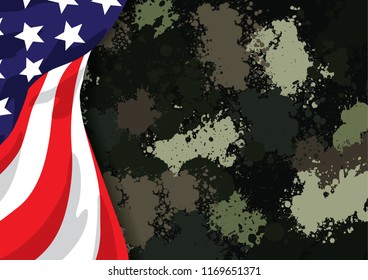 Camouflage military background.