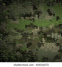 Camouflage military halftone pattern background. Vector illustration, EPS