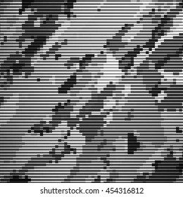 Camouflage military halftone pattern background. Vector illustration, EPS