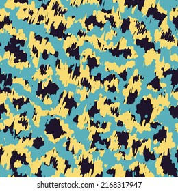 Camouflage Military Light Seamless Exotic Vector Wallpaper. Orange Repeated Circle Vector Wrapping. Black Seamless Doddle Graphic Art. Magic  Seamless Pattern.