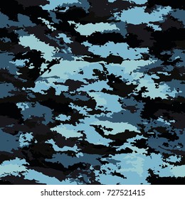 Camouflage military marine background. Camouflage background - vector illustration. Abstract seamless pattern