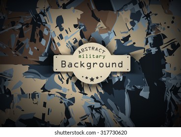 Camouflage military pattern background. Vector illustration, EPS