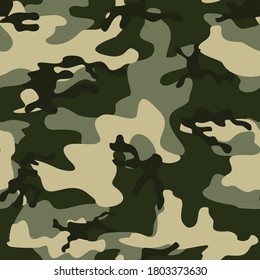 
Camouflage military pattern, seamless army texture for clothing printing. Contemporary design. Vector