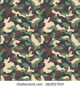 Camouflage Military Seamless Pattern Design.