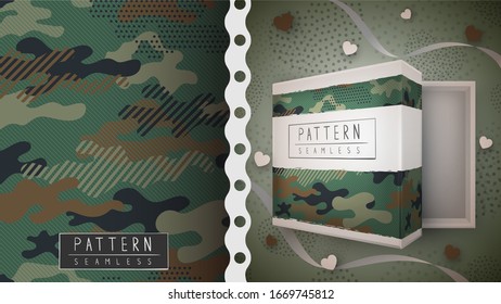 Camouflage military seamless pattern - idea for print.