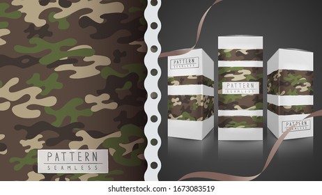 Patrón militar sin fisuras camuflaje - idea para impresión.