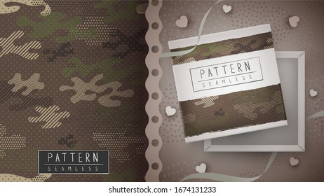 Camouflage military seamless pattern - idea for print.