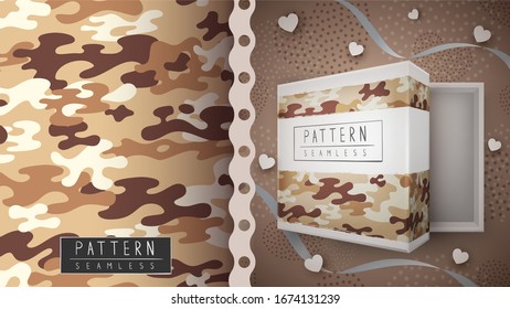 Camouflage military seamless pattern - idea for print.