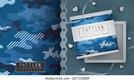Camouflage military seamless pattern - idea for print.