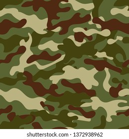 Camouflage military seamless pattern. Vector abstract illustration