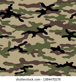 
camouflage military seamless pattern vector