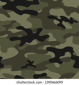 
camouflage military seamless vector pattern