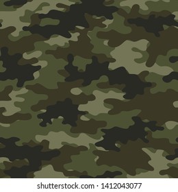 
camouflage military seamless vector pattern