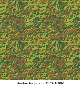 Camouflage Military Texture Background Soldier Repeated Seamless Green Print Vector For Decor And Textile. Army Masking Design For Hunting Textile Fabric Printing And Wallpaper, Army Green Hunting.