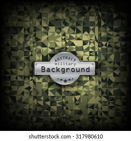 Camouflage military triangle pattern background. Vector illustration, EPS