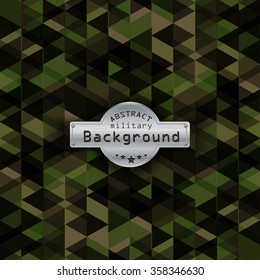 Camouflage military triangle pattern background. Vector illustration, EPS10