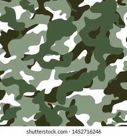 Camouflage modern green.Military texture.Print on fabric on paper.Abstract background.Vector