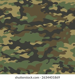 
camouflage modern seamless pattern, military texture for print, vector illustration