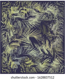 camouflage palm leaf background vector art