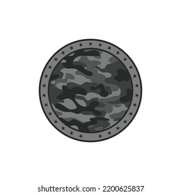 Camouflage patch for military training logo.