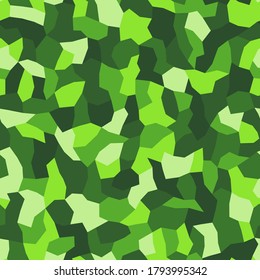 Fondo del patrón de camuflaje. Estilo clásico de ropa enmascarando la impresión repetida de camo. Madera verde manzana y colores de cal, madera de bosque o textura de selva. Ilustración del elemento de diseño del vector.