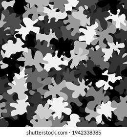 Camouflage pattern background. Classic clothing style masking camo repeat print