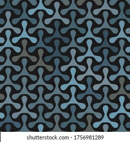 Fondo del patrón de camuflaje. Estilo de ropa moderno enmascarando la imagen repetida de camo. Colores grises azul invernal de textura urbana, marina o aérea. Elemento de diseño. Ilustración vectorial.