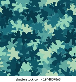 Camouflage pattern background. Modern clothing style masking camo repeat print