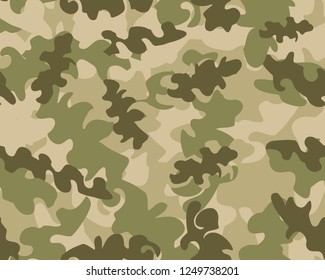 Camouflage pattern background seamless vector illustration. Military fashionable abstract geometric texture.