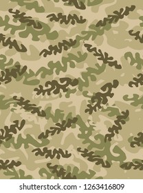 Camouflage pattern background seamless vector illustration. Military fashionable abstract geometric texture.
