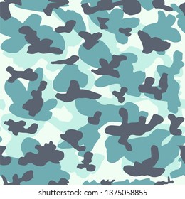 Camouflage pattern background seamless vector illustration. Military camouflage seamless pattern